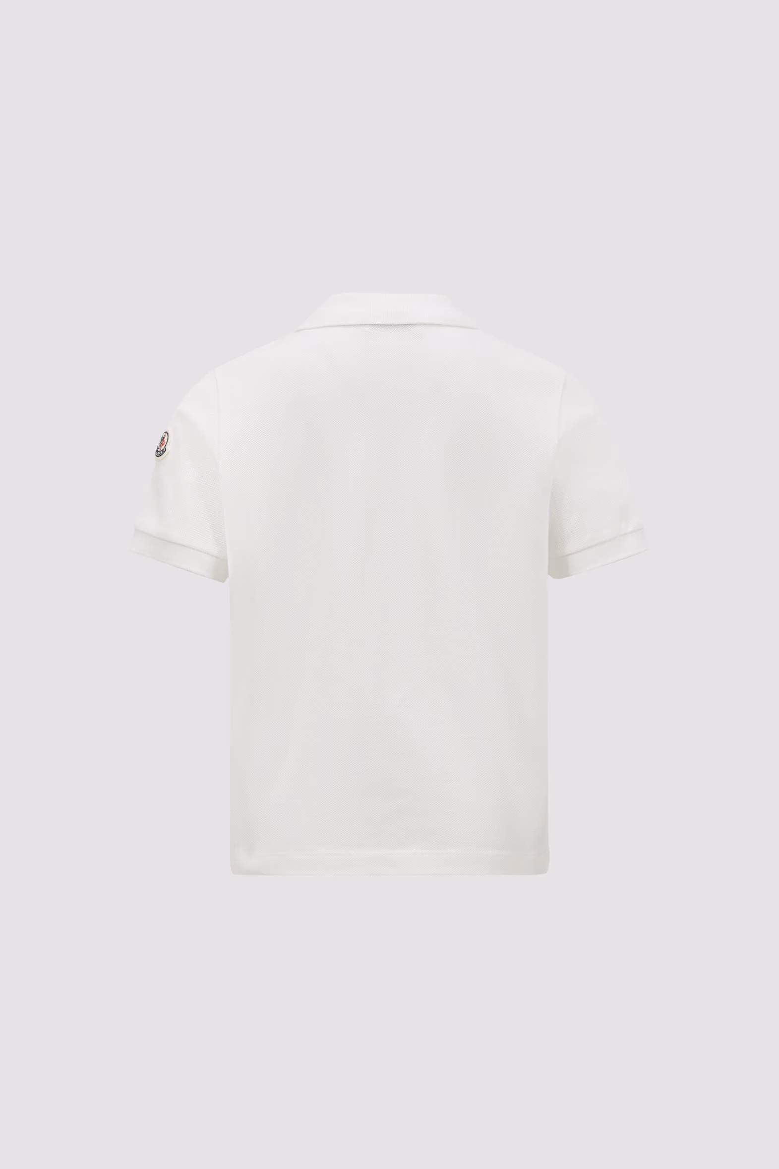 Logo-Trimmed Cotton Piquet Polo Shirt Boy White Moncler 3